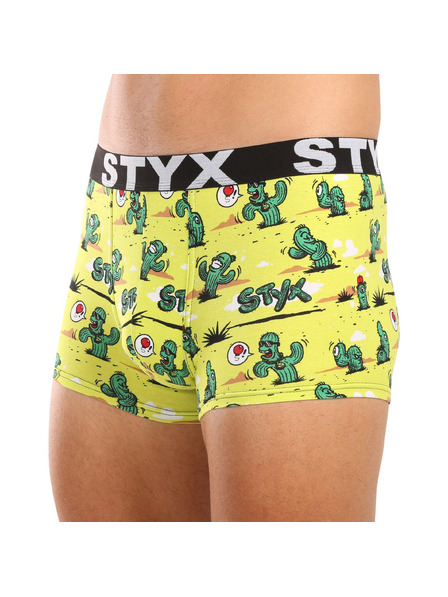 Styx Pánske boxerky Styx art športová guma kaktusy