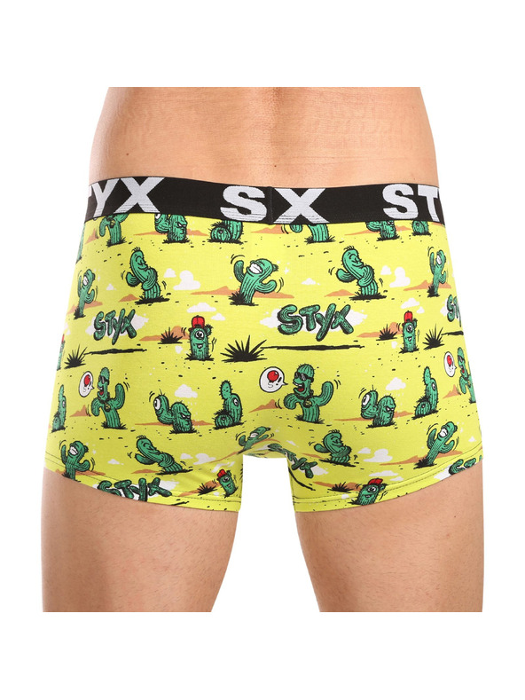 Styx Pánske boxerky Styx art športová guma kaktusy