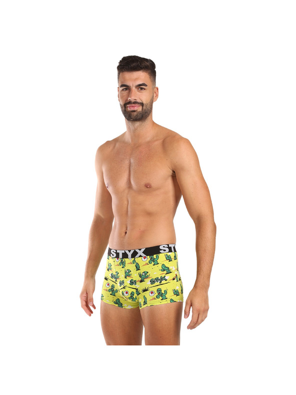 Styx Pánske boxerky Styx art športová guma kaktusy