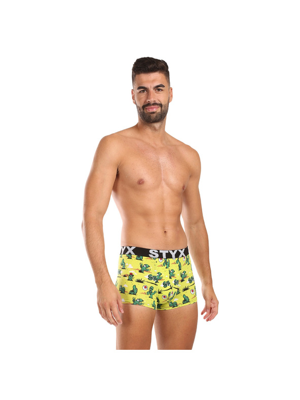 Styx Pánske boxerky Styx art športová guma kaktusy