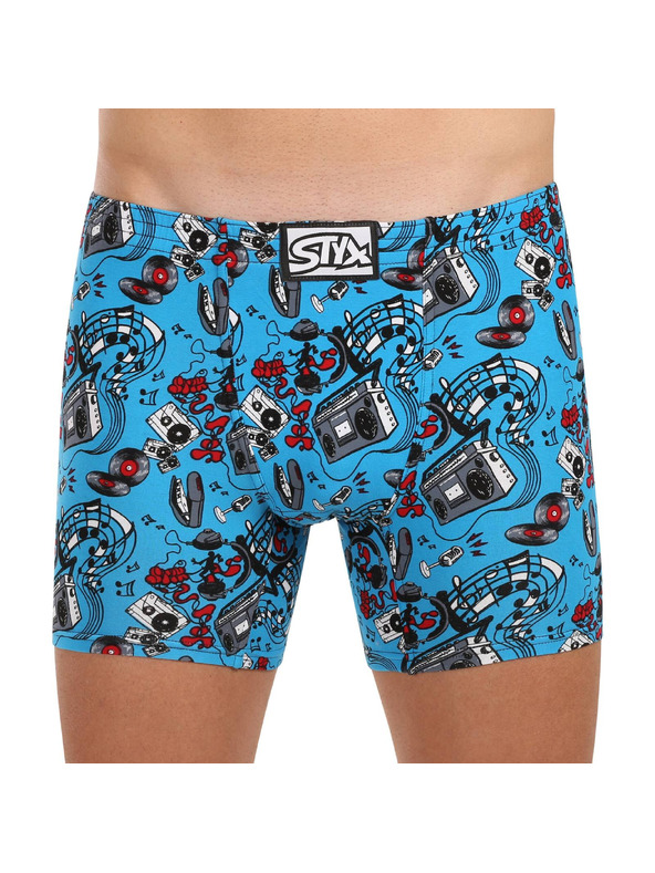 Styx Pánske boxerky Styx long art klasická guma hudba