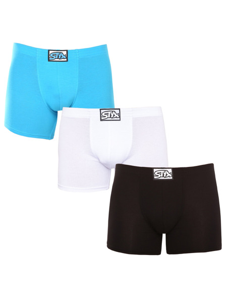 Styx Sada tri - pánske boxerky Styx long klasická guma viacfarebné