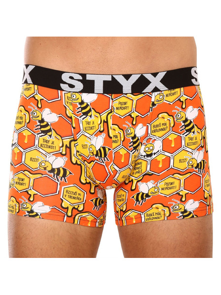 Styx Sada troch - pánske boxerky Styx long art športová guma viacfarebné
