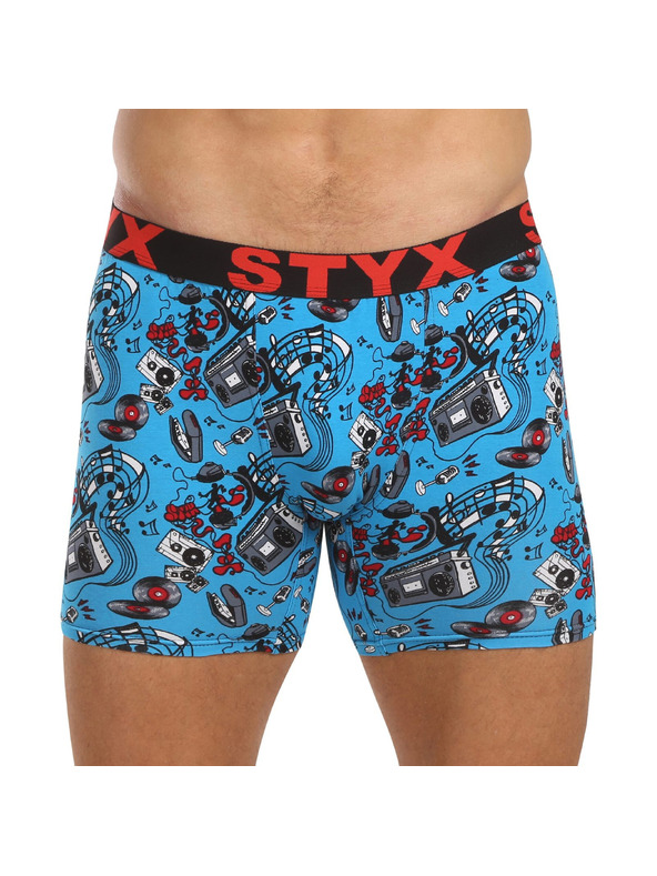 Styx Sada troch - pánske boxerky Styx long art športová guma viacfarebné