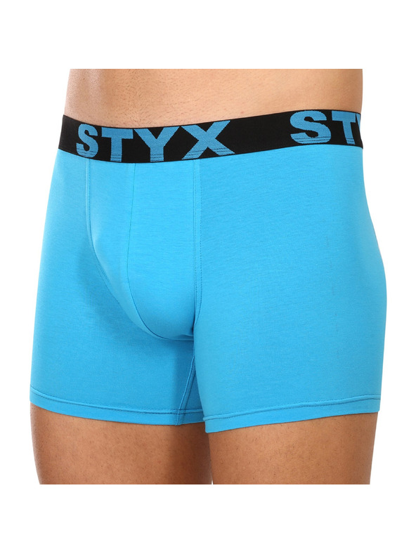 Styx Sada tri - pánske boxerky Styx long športová guma svetlo modré