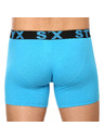 Styx Sada tri - pánske boxerky Styx long športová guma svetlo modré