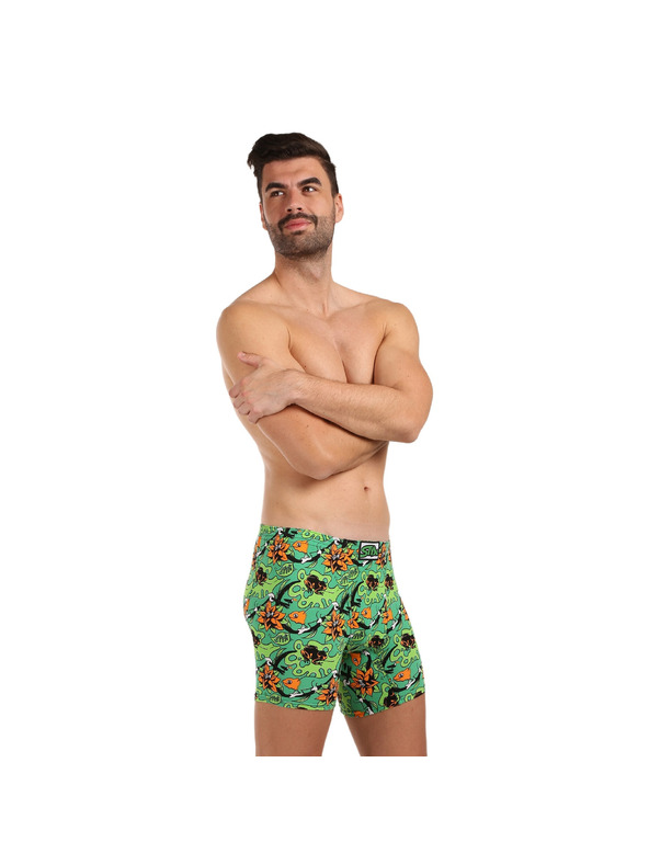 Styx Pánske boxerky Styx long art klasická guma tropic