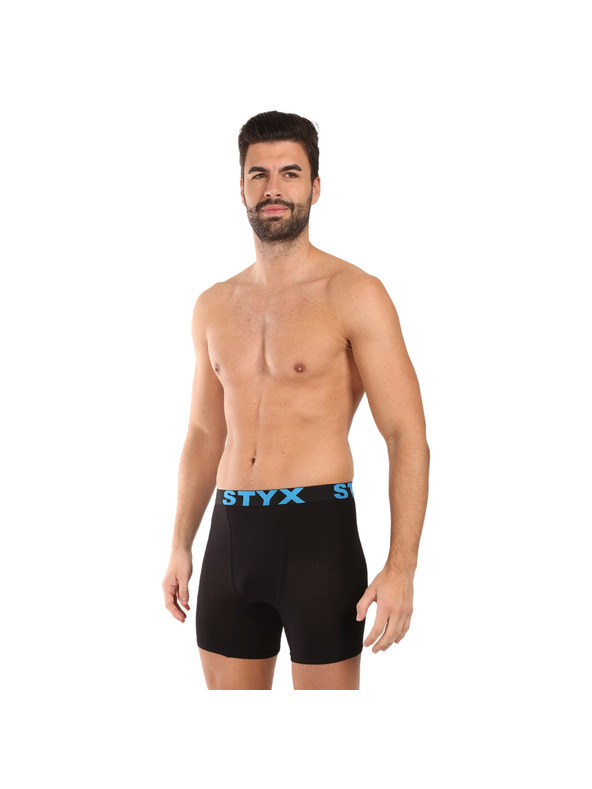 Styx Sada päť - pánske boxerky Styx long športová guma čierne