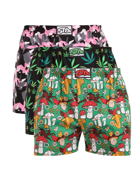 Styx Sada troch - pánske trenky Styx art klasická guma viacfarebné