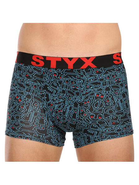 Styx Sada piatich - pánske boxerky Styx art športová guma viacfarebné