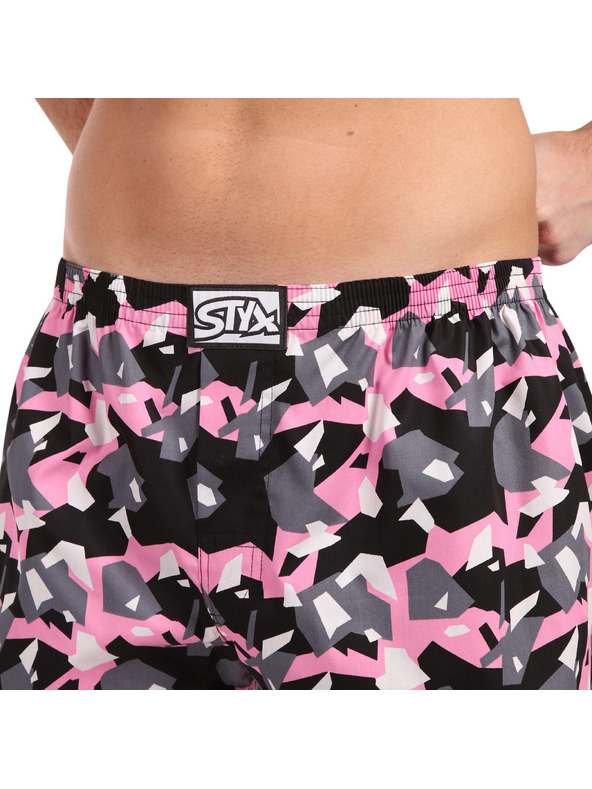 Styx Pánske trenky Styx art klasická guma maskovací hranatý