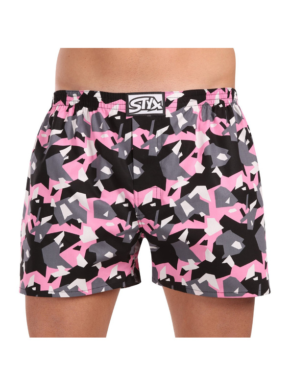 Styx Pánske trenky Styx art klasická guma maskovací hranatý