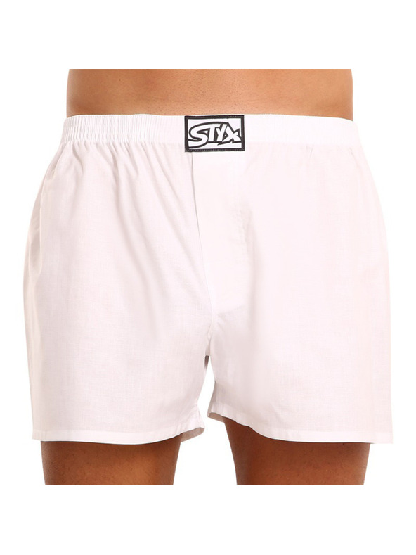 Styx Pánske trenky Styx klasická guma biele + fixy na textil