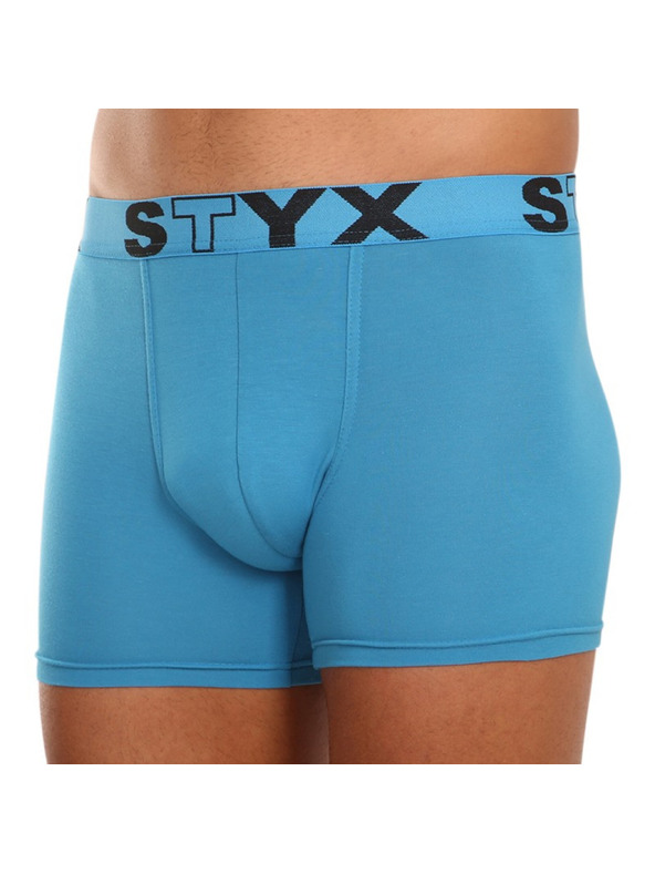 Styx Sada troch - pánske boxerky Styx long športová guma modré