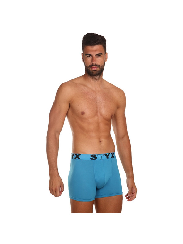 Styx Sada troch - pánske boxerky Styx long športová guma modré