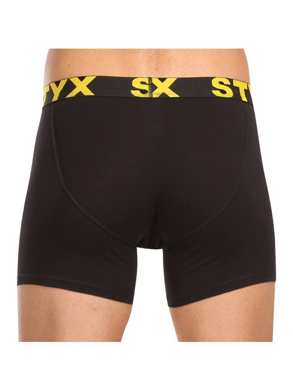 Styx Sada desať - pánske boxerky Styx long športová guma čierne