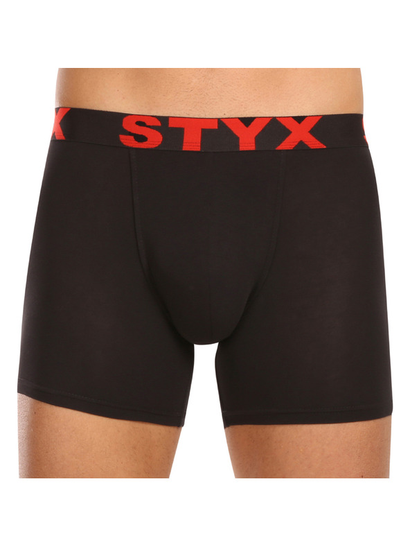 Styx Sada desať - pánske boxerky Styx long športová guma čierne