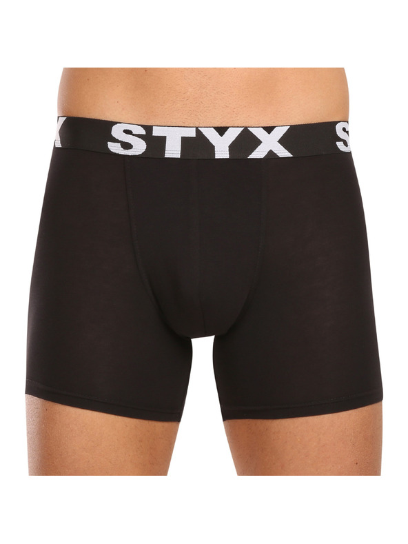 Styx Sada desať - pánske boxerky Styx long športová guma čierne