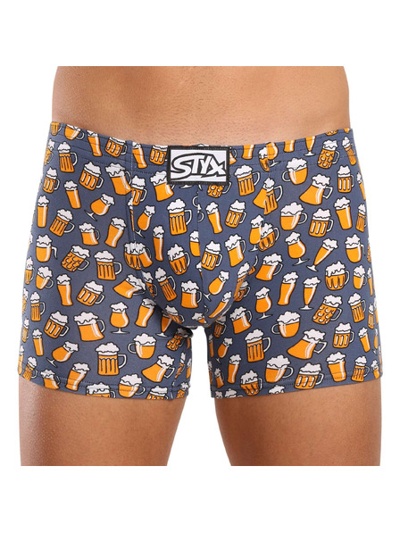 Styx Pánske boxerky Styx long art klasická guma pivo