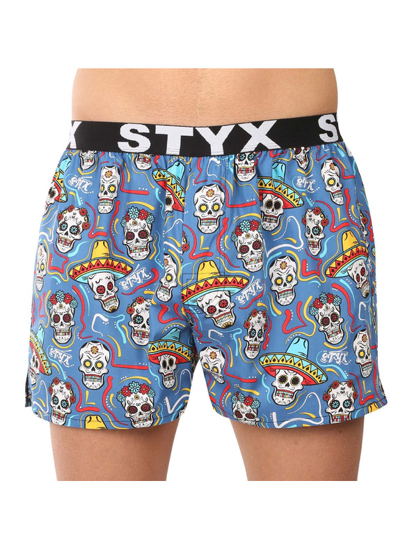 Styx Pánske trenky Styx art športová guma lebky