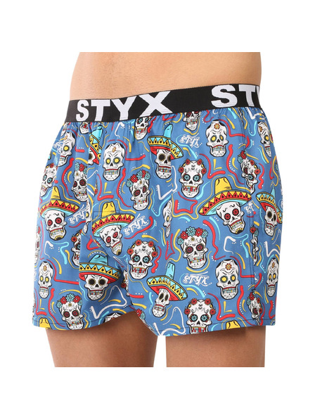 Styx Pánske trenky Styx art športová guma lebky
