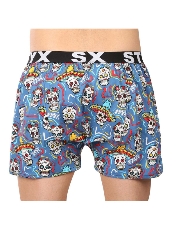 Styx Pánske trenky Styx art športová guma lebky