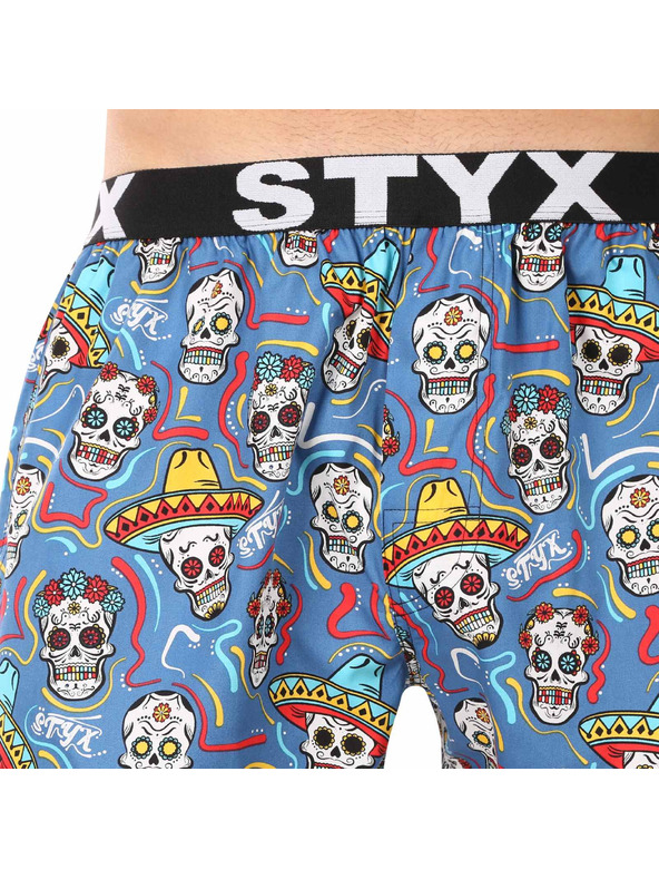Styx Pánske trenky Styx art športová guma lebky