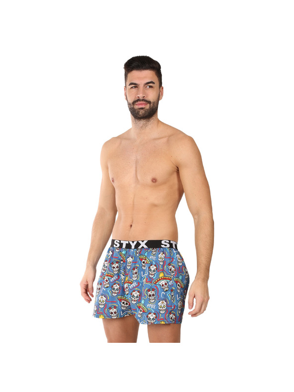 Styx Pánske trenky Styx art športová guma lebky