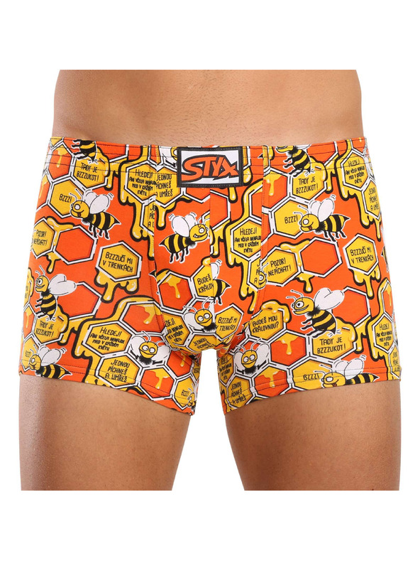 Styx Pánske boxerky Styx art klasická guma včelky