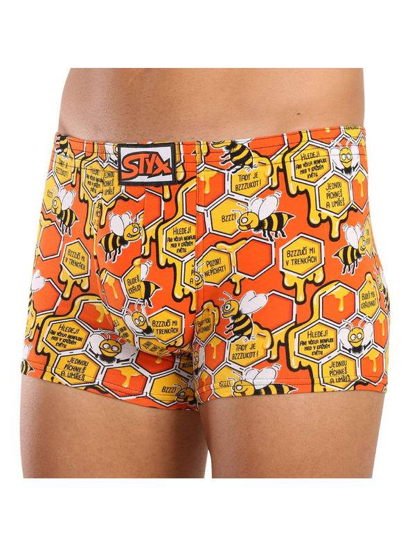 Styx Pánske boxerky Styx art klasická guma včelky