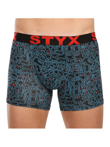 Styx Sada piatich - pánske boxerky Styx long art športová guma viacfarebné