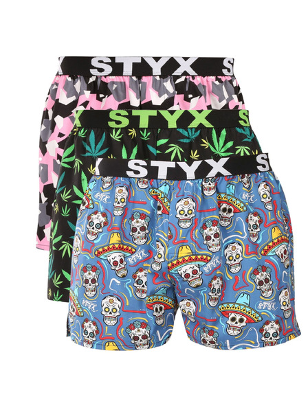 Styx Sada troch - pánske trenky Styx art športová guma viacfarebné