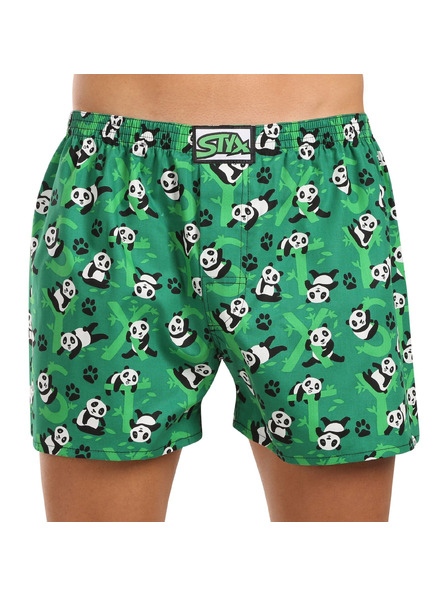 Styx Pánske trenky Styx art klasická guma pandy