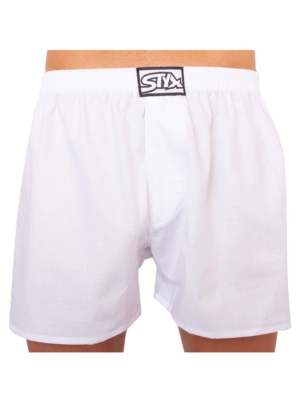Styx Pánske trenky Styx klasická guma nadväčšie biele