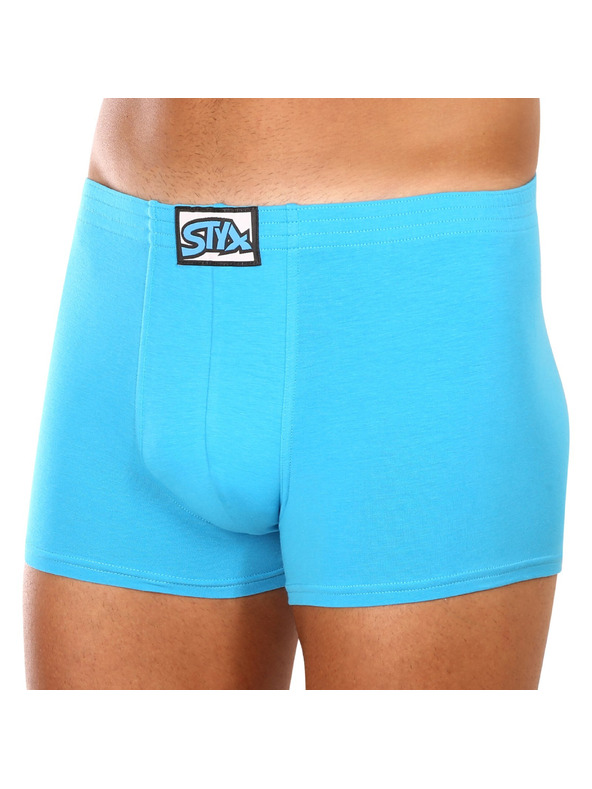 Styx Sada troch - pánske boxerky Styx klasická guma svetlo modré