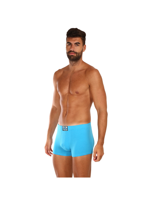 Styx Sada troch - pánske boxerky Styx klasická guma svetlo modré