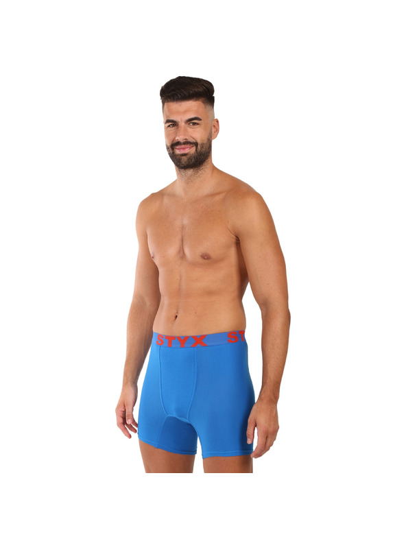 Styx Pánske boxerky Styx long športová guma modré