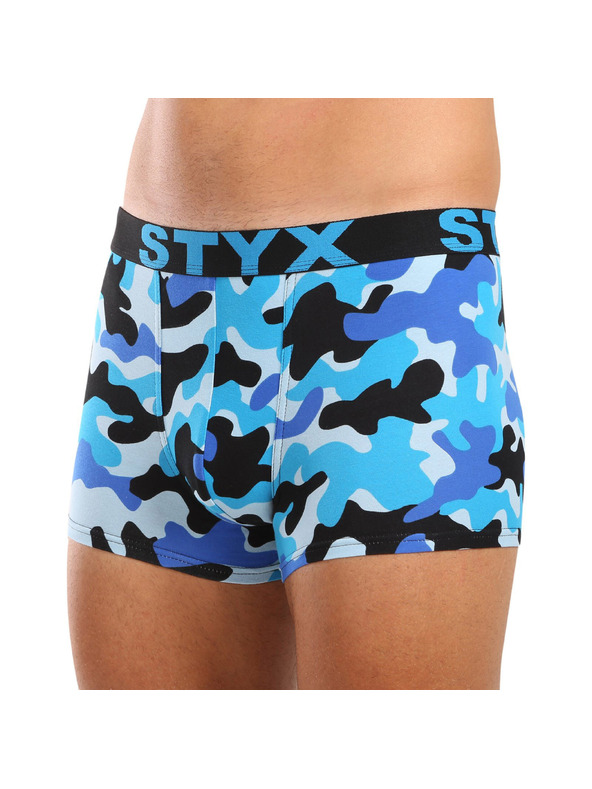 Styx Pánske boxerky Styx art športová guma maskovacia modrá