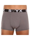 Styx Sada troch - pánske boxerky Styx športová guma tmavo sivé