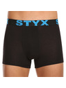 Styx Sada desiatich - pánske boxerky Styx športová guma čierne