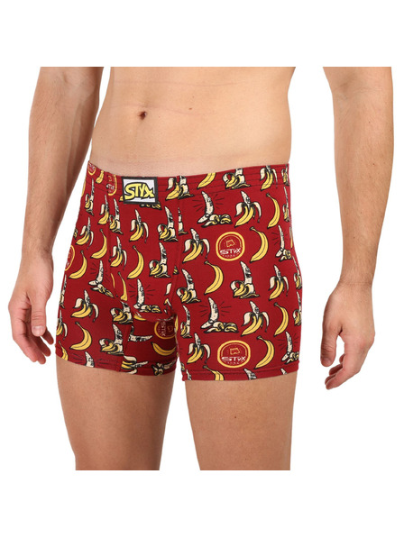 Styx Pánske boxerky Styx long art klasická guma banány