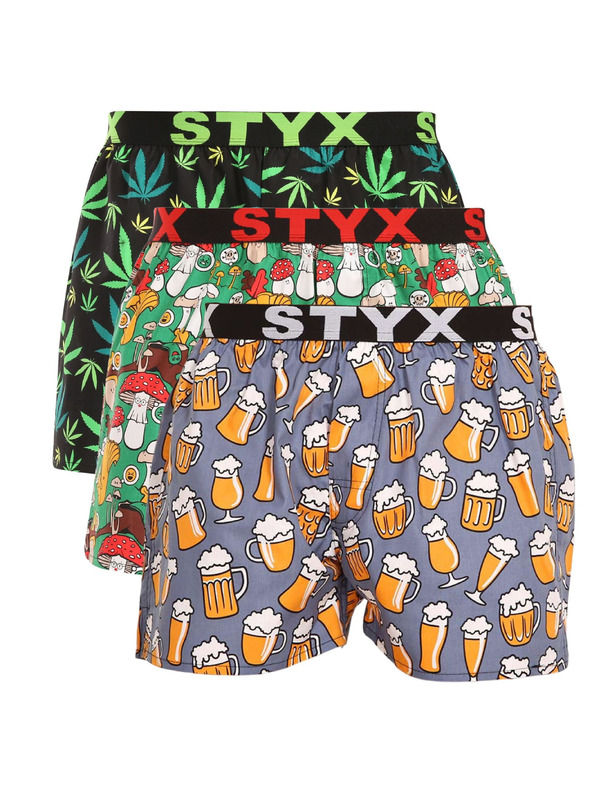 Styx Sada troch - pánske trenky Styx art športová guma viacfarebné