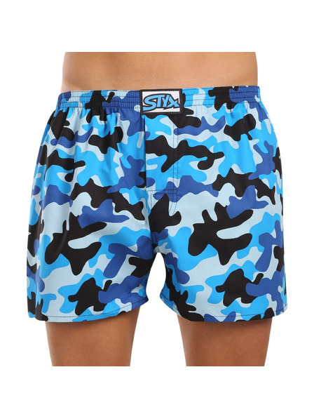 Styx Pánske trenky Styx art klasická guma maskovacia modrá