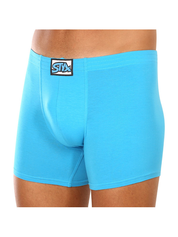 Styx Sada troch - pánske boxerky Styx long klasická guma svetlo modré