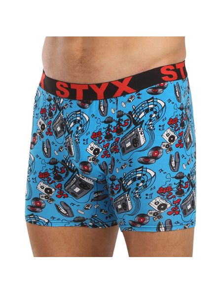 Styx Pánske boxerky Styx long art športová guma hudba