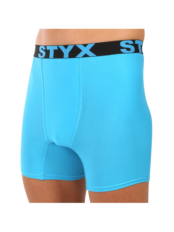Styx Pánske boxerky Styx long športová guma svetlo modré