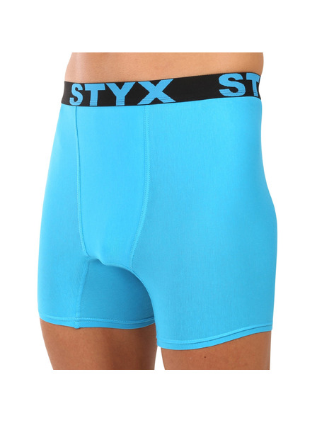 Styx Pánske boxerky Styx long športová guma svetlo modré