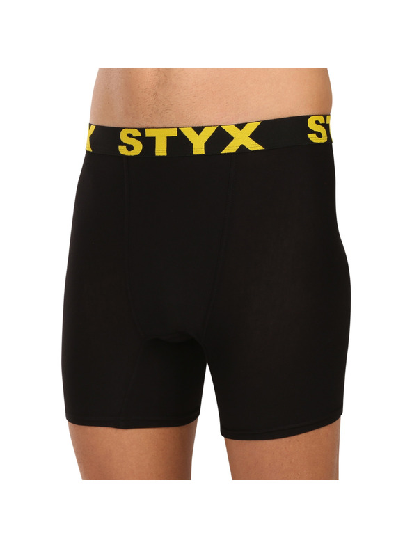 Styx Pánske boxerky Styx long športová guma čierne