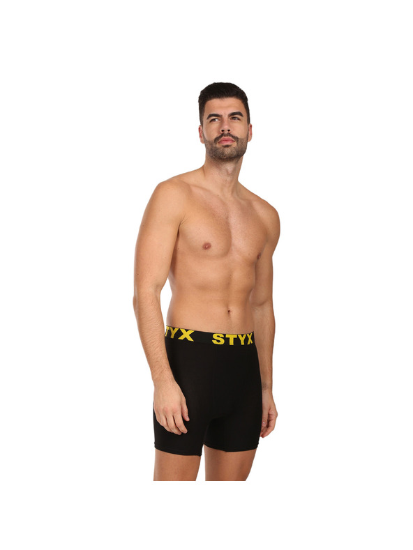 Styx Pánske boxerky Styx long športová guma čierne