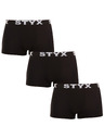 Styx Sada troch - pánske boxerky Styx športová guma čierne